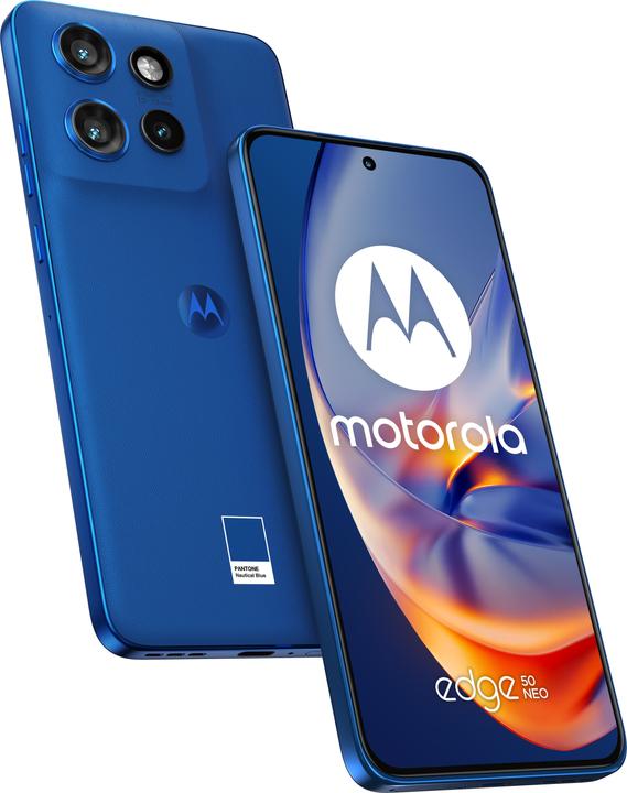 Produktbild Motorola Edge 50 Neo (512 GB, PANTONE Nautical Blue, 6.40", SIM + eSIM, 50 Mpx, 5G)