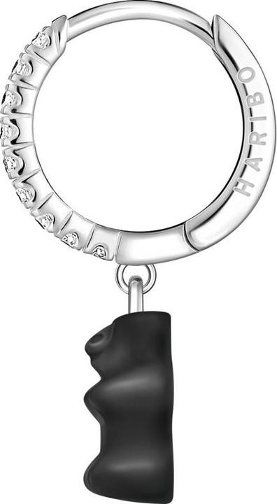 Actual product image Thomas Sabo Single creole with black gold bear pendant (925 silver)