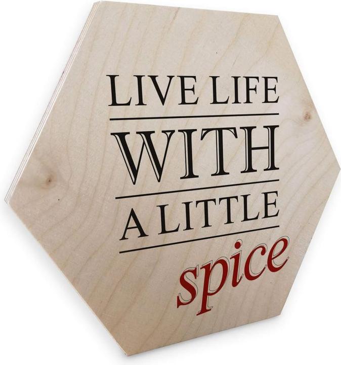 Produktbild Trenddeko Live life whith a little Spice (25 x 22 cm)