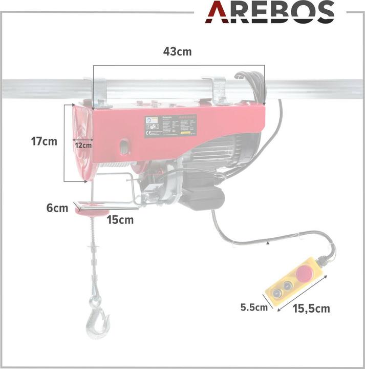 Actual product image Arebos Electric winch