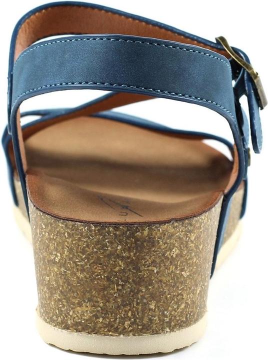 Actual product image Lunar Womens/Ladies Cluster Wedge Sandals (41)