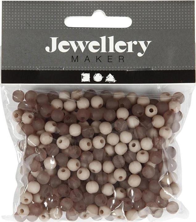 Actual product image Creativ Company Plastic beads 6 mm, light grey, 150 pcs.