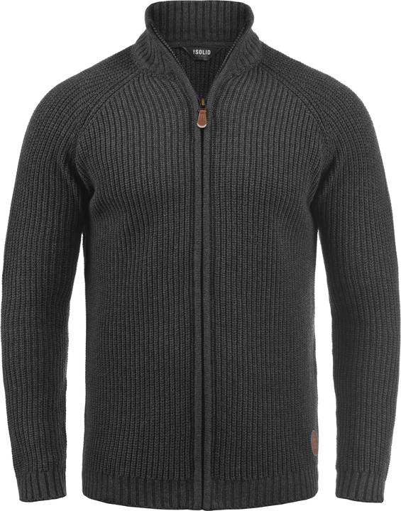 Image du produit Solid Xenos Cardigan Gilet Veste En Grosse Maille Pour Homme Avec Col Droit 100% Coton (S)