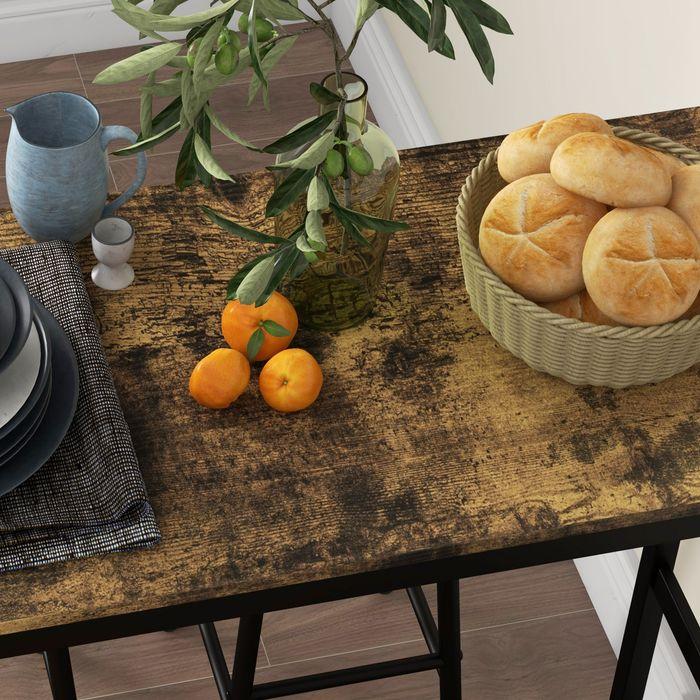 Image du produit Swisshandel24 Set de table de bar, 3 pièces, brun rustique