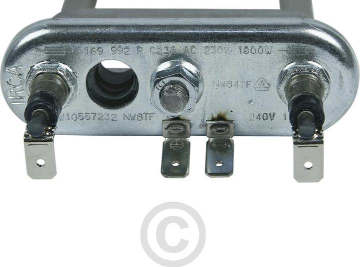 Actual product image Whirlpool Heating element 481010550891 1800W 230V for washing machine