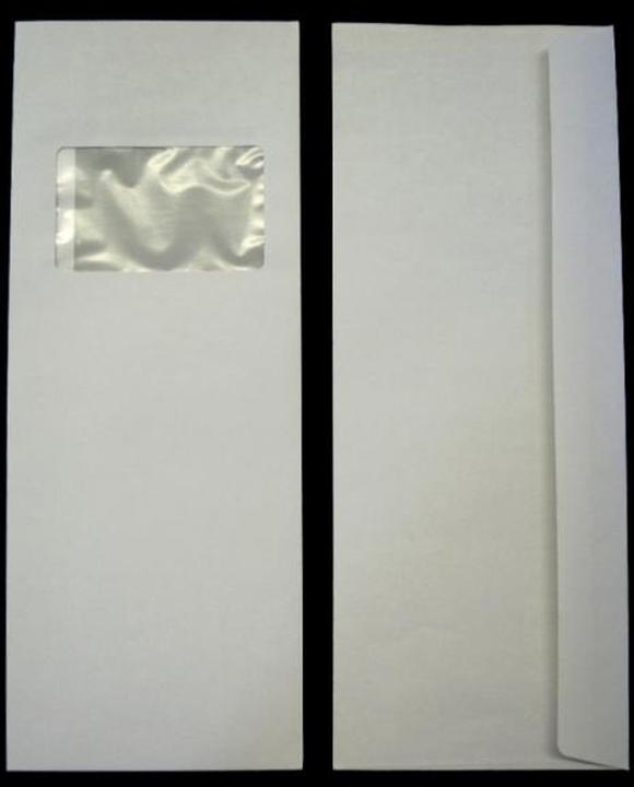 Actual product image Blanke Envelopes 125x324mm 120g/qm gummed special window PU=1000 pieces white (1000 x)