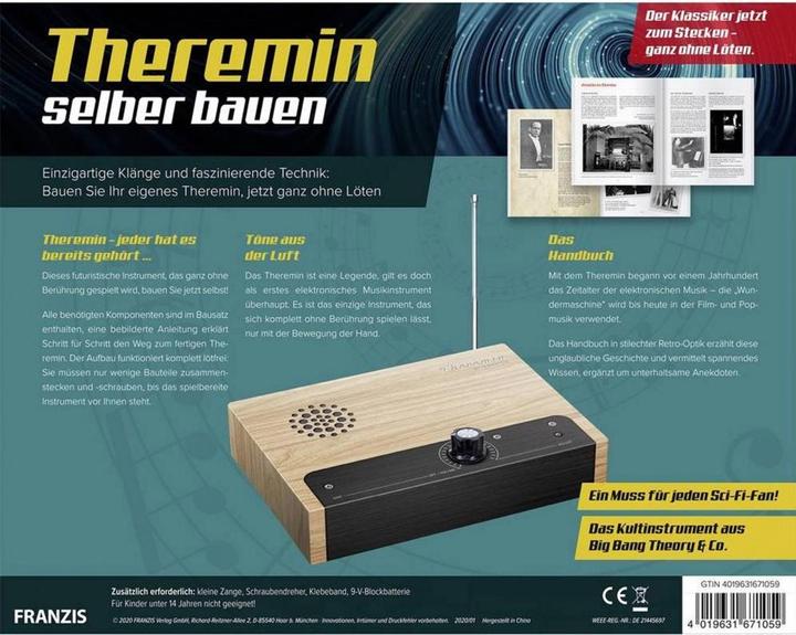 Actual product image Franzis Build your own Theremin