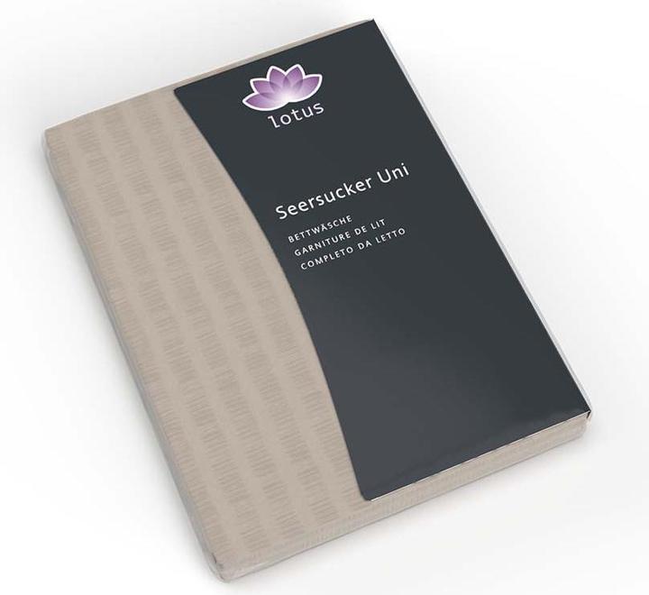 Produktbild Lotus Bettwaren Bettwäsche Satin Seersucker uni (Duvetbezug, 160 x 240 cm)