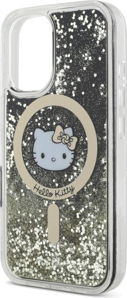 Produktbild Hello Kitty HKHMP16SLGDIK iPhone 16 6.1" czarny złoty/black gold hardcase Liquid Glitter Fever MagS (Apple iPhone 16)