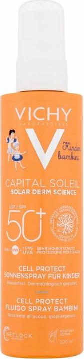 Actual product image Vichy Capital Soleil Kids Cell Protect Water Fluid Spray (Sun spray, SPF 50, 200 ml)