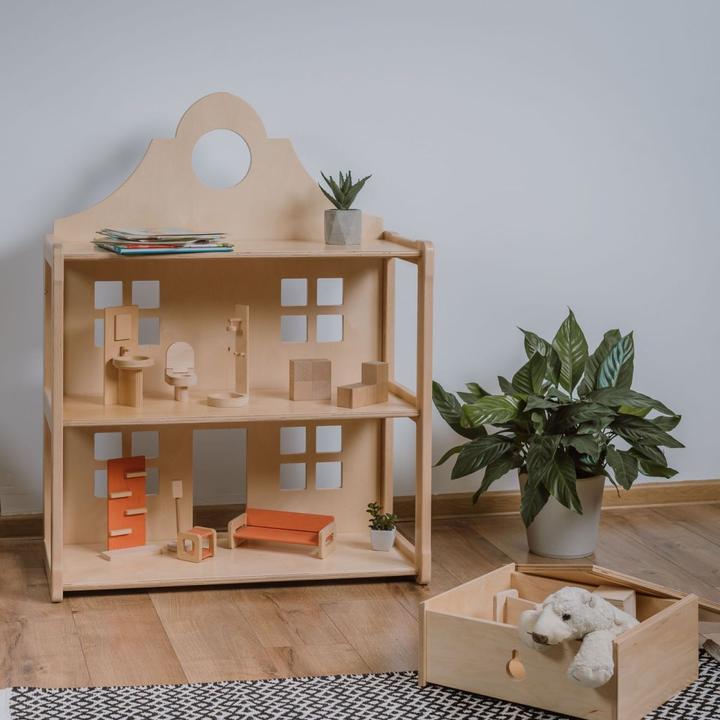 Image du produit Montessori Étagère maison de poupées MIMI - NATURE