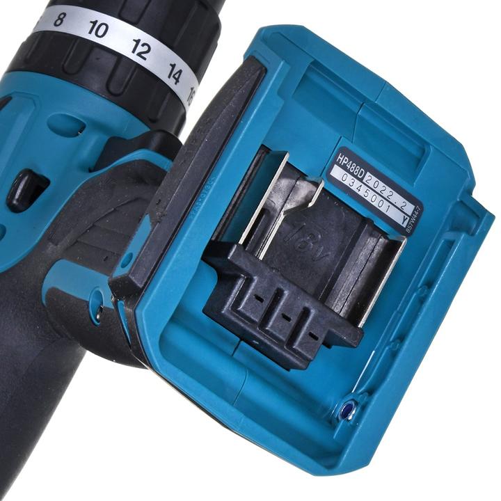 Productafbeelding Makita HP488D009 G-serie accu klopboormachine incl. koffer + 2 accu's (Oplaadbare batterij)