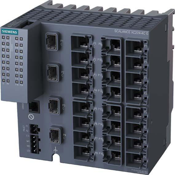 Image du produit Siemens 6GK52244GS002AC2 SCALANCE XC224-4C G 20x10/100/1000Mbit/s - commutateur - 1 Gbps (20 Ports)