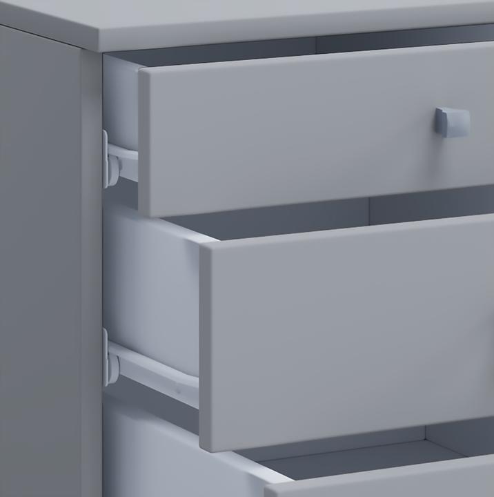 Image du produit VCM Armoire de bureau en bois Caisson à roulettes Lona avec tiroir (42 x 80 cm)