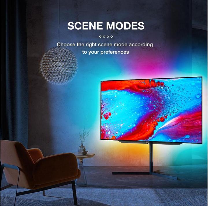 Produktbild Gledopto TV Backlight Kit 2.0 (RGBW, 200 cm, Indoor)