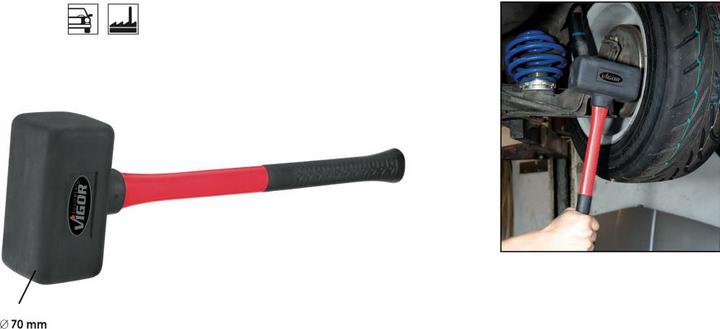 Image du produit Vigor Marteau en caoutchouc 2500 g V2235 (2500 g)
