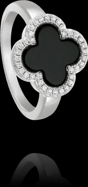 Produktbild Charles Garnier Ring aus Silber, schwarzem Achat, Zirkonoxid (52, 925 Silber)