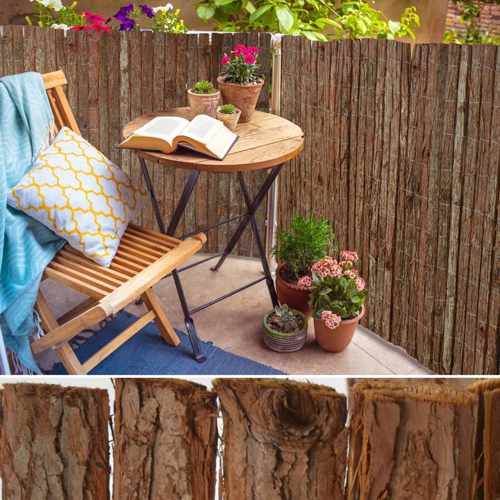 Actual product image Casa Pura Tree bark mat privacy screen (300 cm)