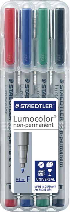 Image du produit Staedtler Lumocolor 316 (Multicolore, 0.60 mm, 4 x)