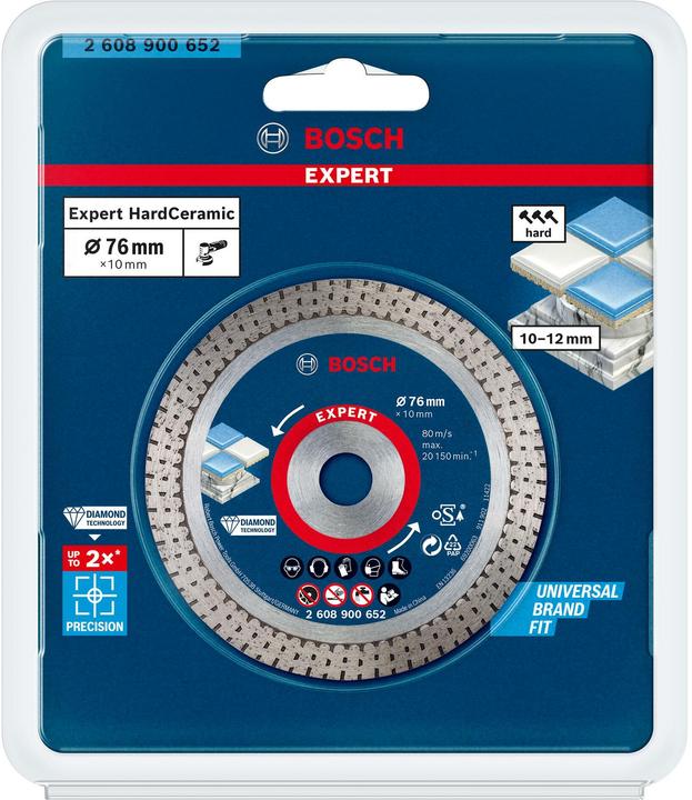 Produktbild Bosch Professional Zubehör EXPERT HardCeramic 76 mm Diamanttrennscheiben 76 x 1,5 x 10 mm