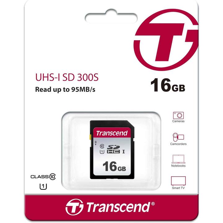 Image du produit Transcend 16 Go UHS-I U1 Carte SD UHS-I TLC (16 Go, SDHC, U1, UHS-I)