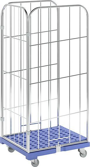 Image du produit ESB Roll-conteneur à plancher incliné, 3 côtés, bleu. (500 kg)