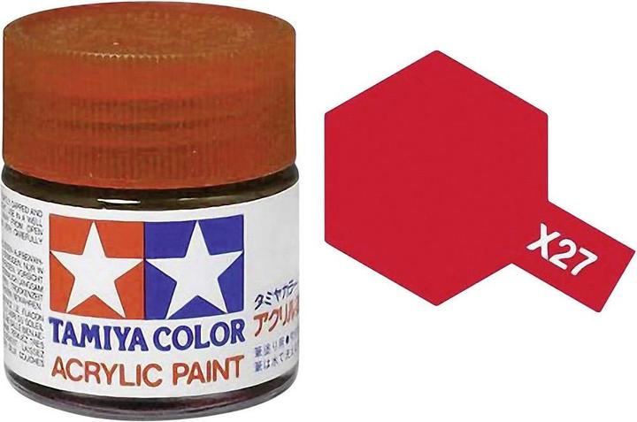 Tamiya Acrylic paint X-27 clear red glossy