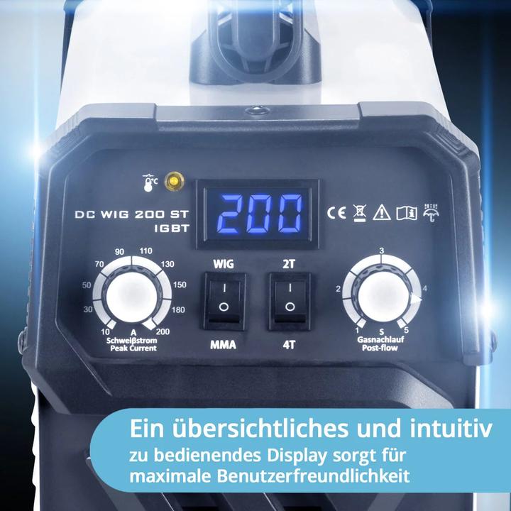 Produktbild Stahlwerk Schweissgerät DC WIG 200 ST IGBT mit 200 Ampere und MMA E-Hand