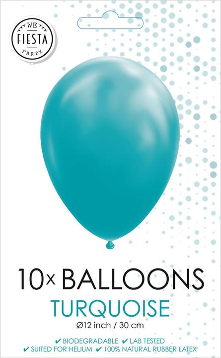 Immagine prodotto Globos Palloncini turchesi, 30 cm, 10 pezzi.