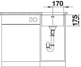 Produktbild Blanco Supra 340-U (Aufsatzspülbecken, 43 cm, 37 cm)