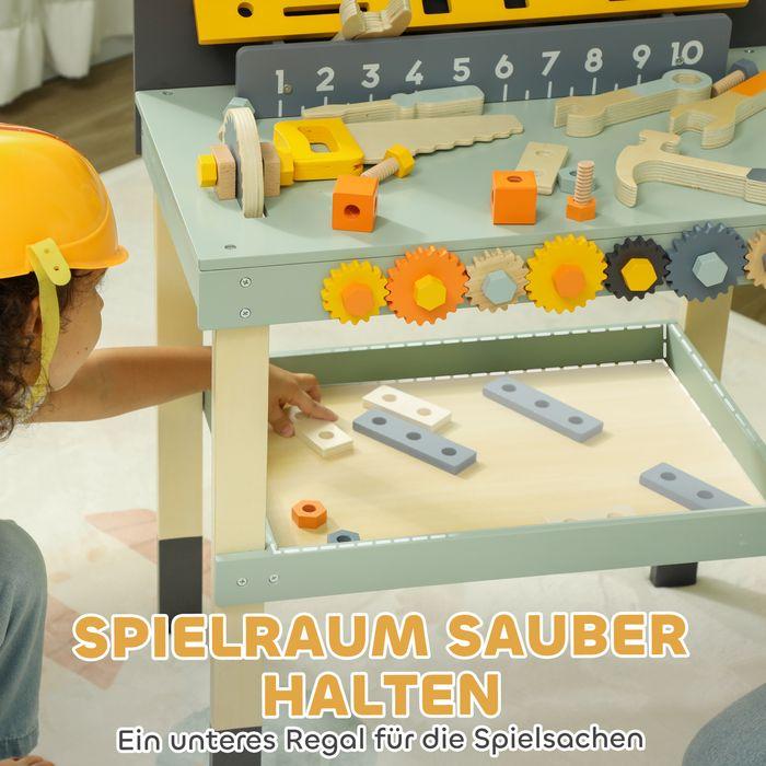 Immagine prodotto Swisshandel24 Kinder Werkbank mit Werkzeug und Zubehör, Werkzeugbank für Kinder 3-6 Jahre