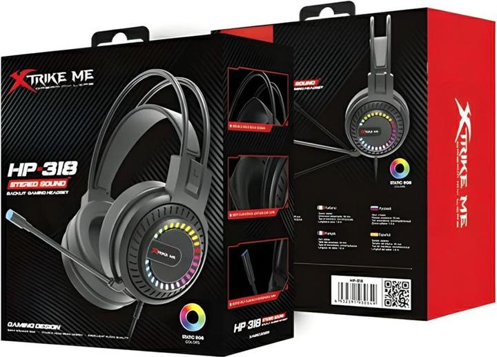 Produktbild Xtrike Me gamingowy zestaw słuchawkowy HP-318 Headset w/ Mic czarny/black