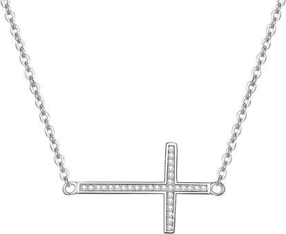 Actual product image Beneto Silver necklace with a cross AGS196 / 47 (L)