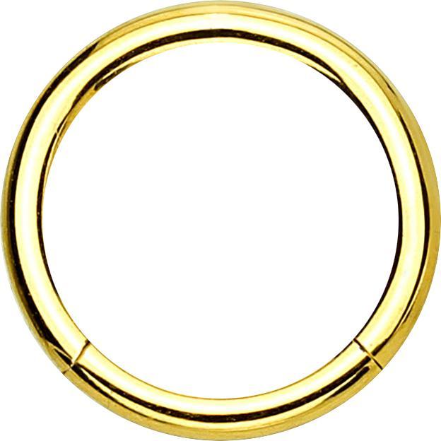 Produktbild Star Piercing Micro Segmentring klappbar vergoldet (Chirurgenstahl 316L, ohne Messing)