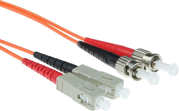 Produktbild 30 meter LSZH Multimode 62.5/125 OM1 fiber patch cable duplex with ST and SC connectors (30 m)