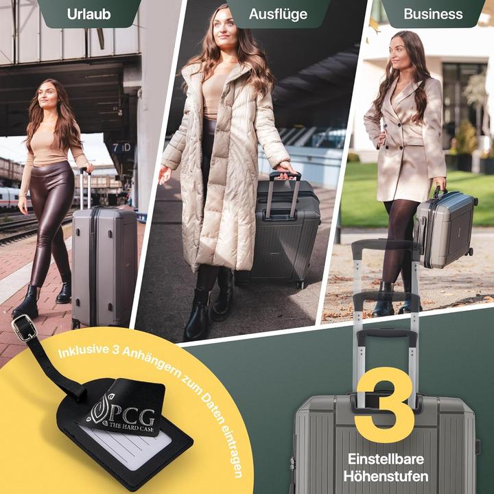 Produktbild PCG The Hard Case Hartschalenkoffer mit TSA Schloss und 4 Rollen (88 l, M (50 - 90l))