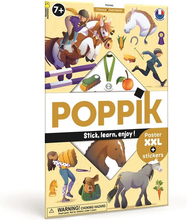 Actual product image Poppik Sticker learning poster horses