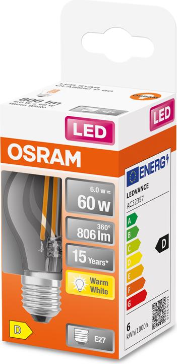 Produktbild Osram Led Retrofit Classic P (E27, 60 W, 806 lm, 1 x, D)