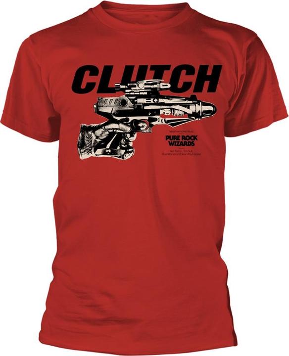 Universal Textiles CLUTCH T Shirt Pure Rock Wizards Band Logo Official Mens Red S (S)
