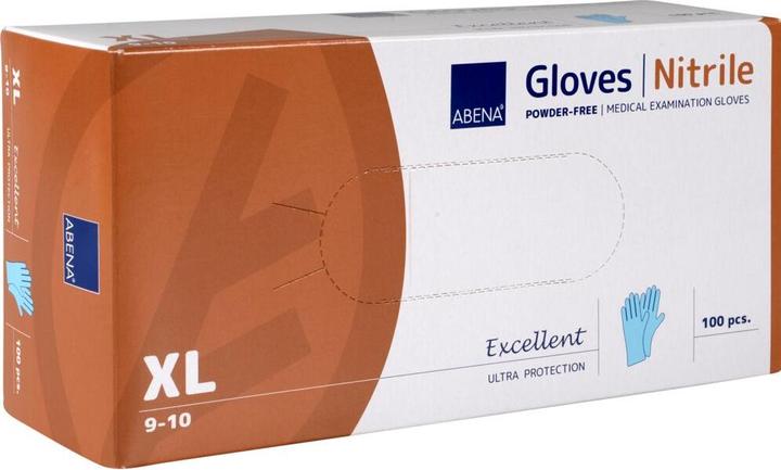 Immagine prodotto Abena Examination gloves, Accelerator-free, Excellent, XL, blue, nitrile, powder free (XL)