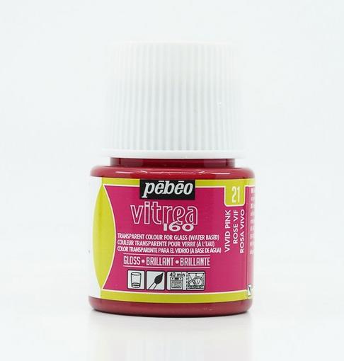 Image du produit Pebeo Vitrea 160 Brillant Rose Vif (Rose feu, 45 ml)