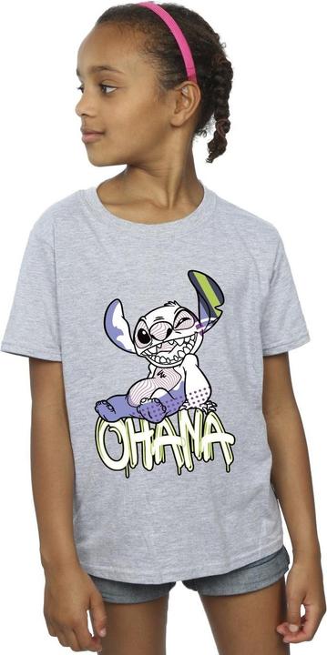 Image du produit Disney - T-shirt LILO AND STITCH OHANA GRAFFITI - Fille (152, 158)