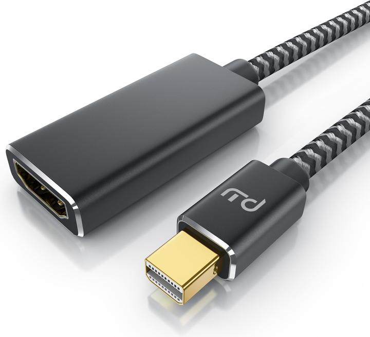 Primewire 4K Mini Displayport zu Hdmi 2.0 Adapter, Mini DP Kabel, mDP Adapter, 4K@60Hz, Thunderbolt (0.15 m, HDMI)