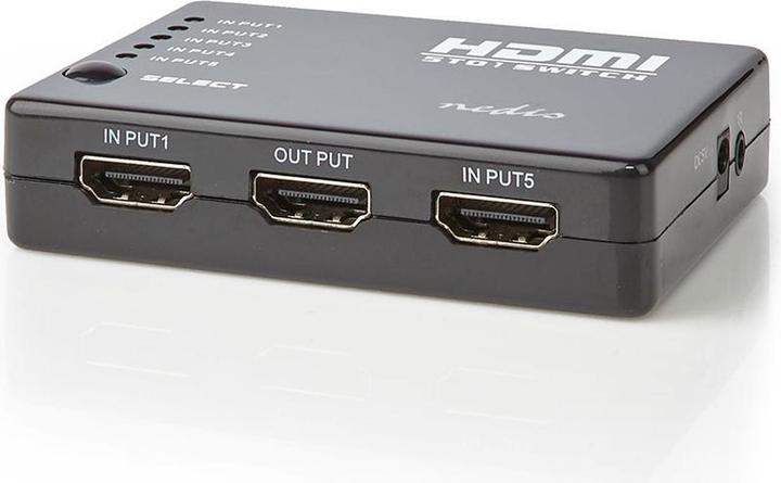 Immagine prodotto Nedis Switch T HDMI a 5 porte 5X ingresso HDMIT 1x uscita HDMIT 1080p 3,4 Gbps ABS Nero