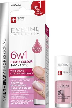 Eveline Nail Therapy 6w1 Care & Colour skoncentrowana odżywka do paznokci Crystal Rose 5ml (5 ml)