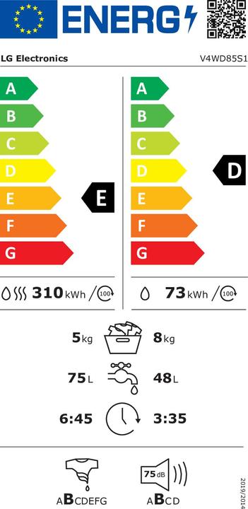 Energie-Label LG V4WD85S1