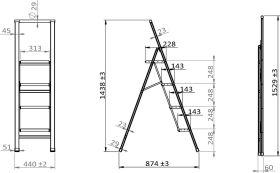 Actual product image Wenko Household ladder (Stile, 44 cm)