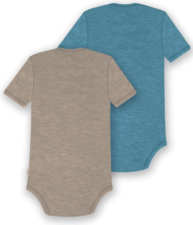 Image du produit Normani Lot de 2 body bébé mérinos manches courtes "Tauranga" - 9297 (68)
