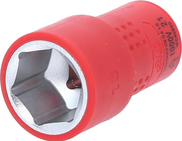 Produktbild KS Tools 3/8" Isolierte Stecknuss (18 mm)