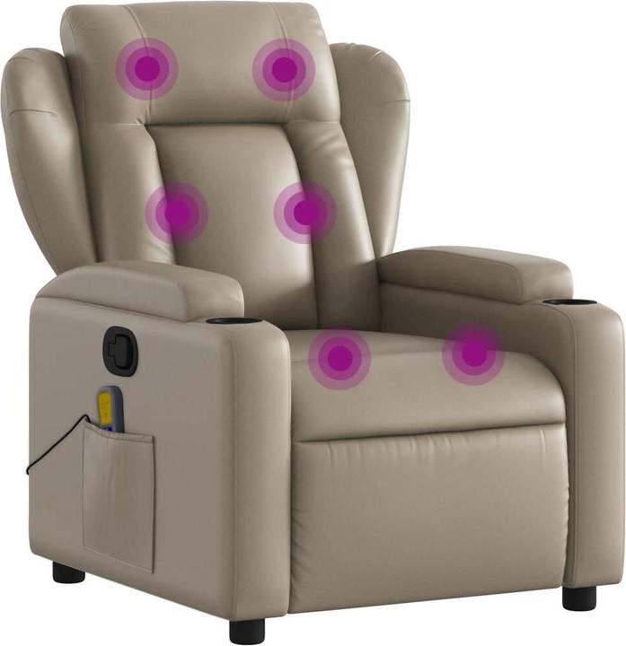 Actual product image VidaXL Massage chair cappuccino-brown imitation leather, colour